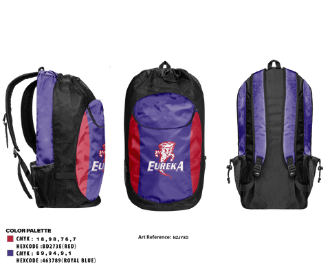 Gear Bag, Eureka High School Basketball, Women's Basketball, Teamtime, Team time, sublimation, custom sports apparel, team uniforms, spirit wear, spiritwear, sports uniforms, custom shirts, team store, custom team store, fundraiser sports, apparel fundraiser