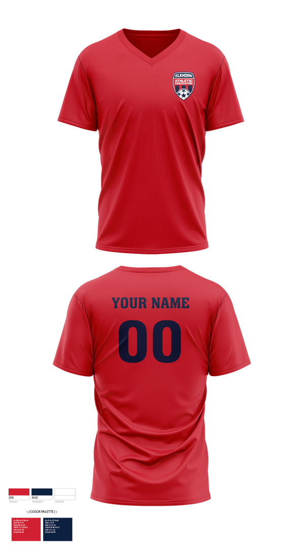 Mens Soccer Jersey, Elkhorn Athletic Association, Men's Soccer, Teamtime, Team time, sublimation, custom sports apparel, team uniforms, spirit wear, spiritwear, sports uniforms, custom shirts, team store, custom team store, fundraiser sports, apparel fundraiser