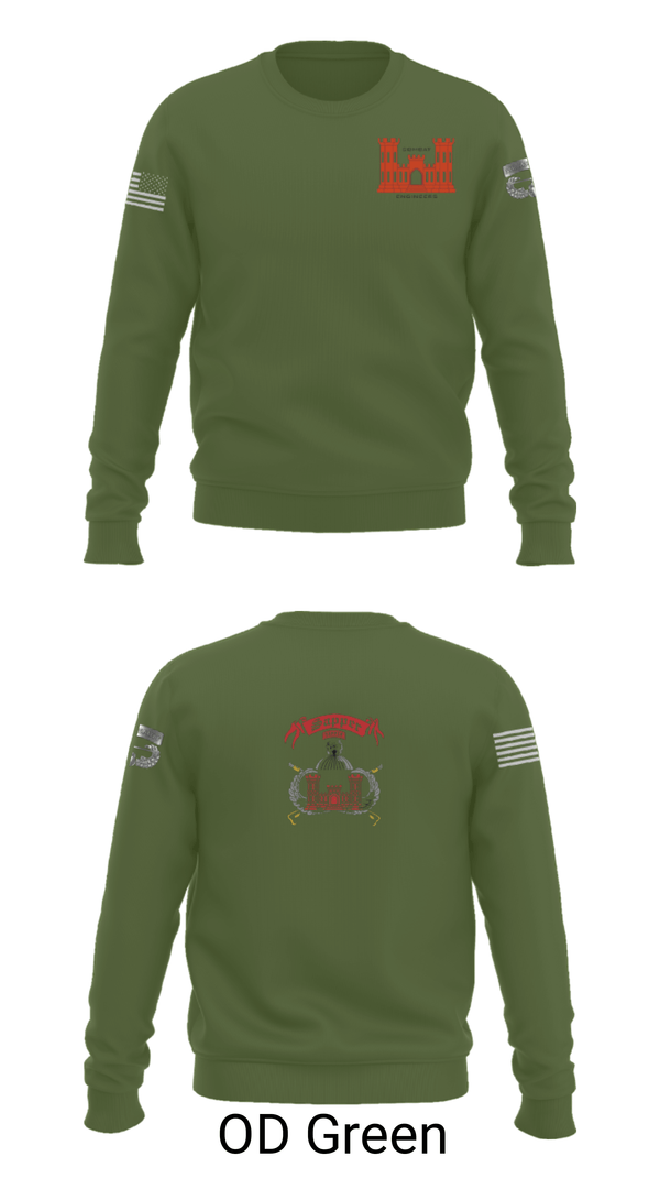 Crew Neck Sweatshirt, 1138th SAPPER Company, Army, Teamtime, Team time, sublimation, custom sports apparel, team uniforms, spirit wear, spiritwear, sports uniforms, custom shirts, team store, custom team store, fundraiser sports, apparel fundraiser