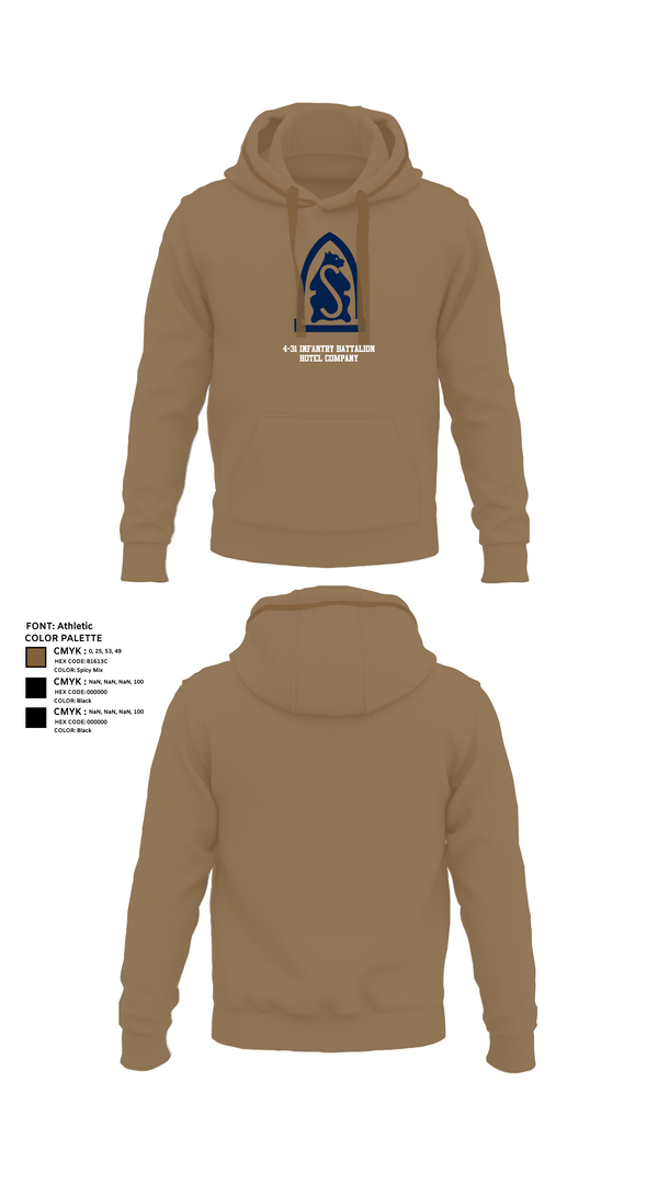 Hoodie, 4-31 infantry battalion hotel company, Army, Teamtime, Team time, sublimation, custom sports apparel, team uniforms, spirit wear, spiritwear, sports uniforms, custom shirts, team store, custom team store, fundraiser sports, apparel fundraiser