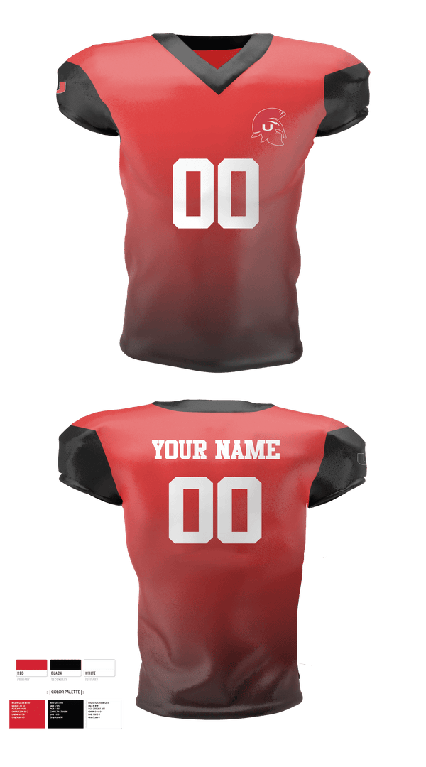 Football Jersey, Union High School Football, Football, Teamtime, Team time, sublimation, custom sports apparel, team uniforms, spirit wear, spiritwear, sports uniforms, custom shirts, team store, custom team store, fundraiser sports, apparel fundraiser