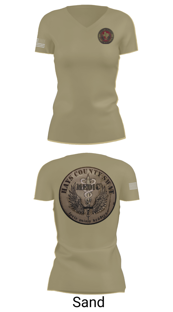 Womens Short Sleeve Vneck Shirt, Hays County SWAT, Police, Teamtime, Team time, sublimation, custom sports apparel, team uniforms, spirit wear, spiritwear, sports uniforms, custom shirts, team store, custom team store, fundraiser sports, apparel fundraiser