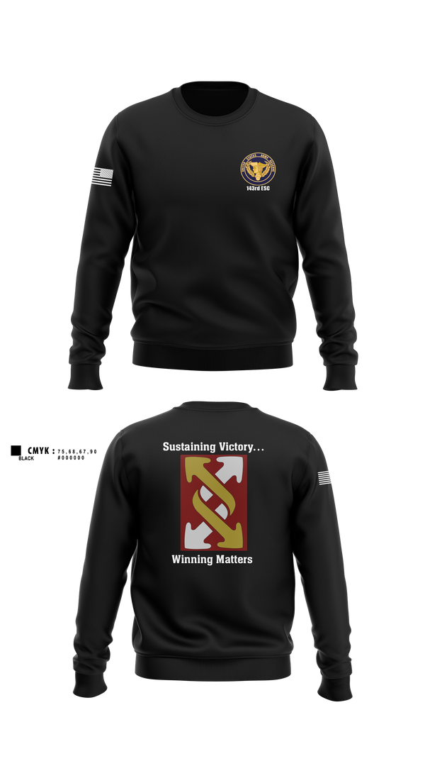 Crew Neck Sweatshirt, 143rd ESC, , Teamtime, Team time, sublimation, custom sports apparel, team uniforms, spirit wear, spiritwear, sports uniforms, custom shirts, team store, custom team store, fundraiser sports, apparel fundraiser