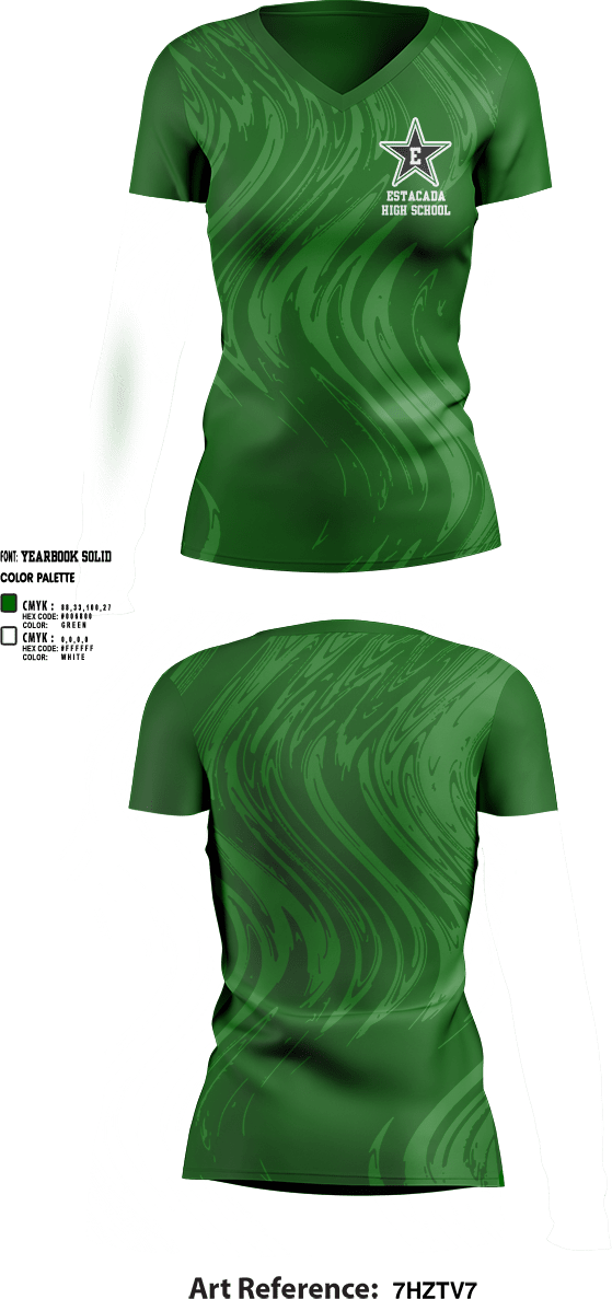 Womens Short Sleeve Vneck Shirt, Estacada High School Swimming, Swimming, Teamtime, Team time, sublimation, custom sports apparel, team uniforms, spirit wear, spiritwear, sports uniforms, custom shirts, team store, custom team store, fundraiser sports, apparel fundraiser