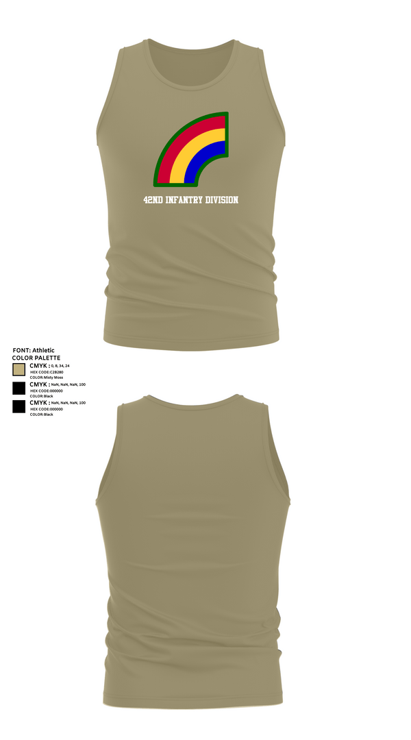 Tank Top, 42ND Infantry Division, Army, Teamtime, Team time, sublimation, custom sports apparel, team uniforms, spirit wear, spiritwear, sports uniforms, custom shirts, team store, custom team store, fundraiser sports, apparel fundraiser
