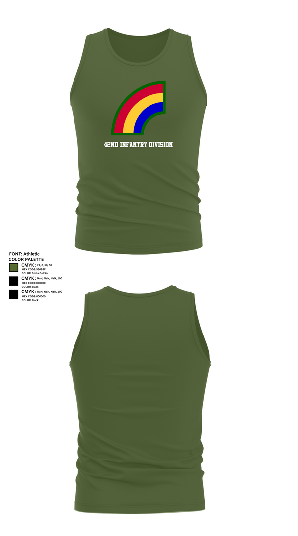 Tank Top, 42ND Infantry Division, Army, Teamtime, Team time, sublimation, custom sports apparel, team uniforms, spirit wear, spiritwear, sports uniforms, custom shirts, team store, custom team store, fundraiser sports, apparel fundraiser
