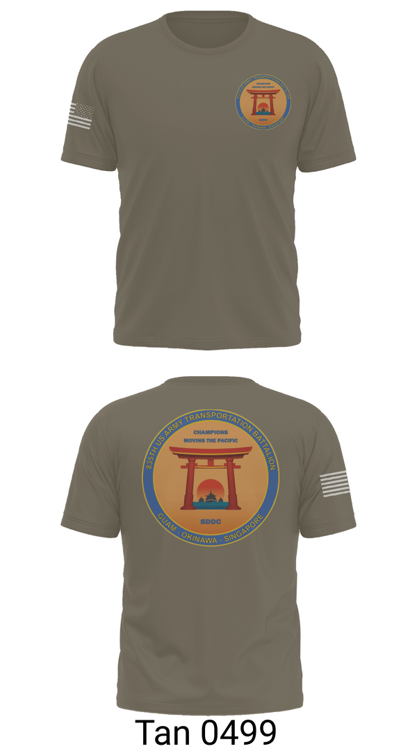 Short Sleeve Performance Shirt, 835th Transportation BN, Army, Teamtime, Team time, sublimation, custom sports apparel, team uniforms, spirit wear, spiritwear, sports uniforms, custom shirts, team store, custom team store, fundraiser sports, apparel fundraiser
