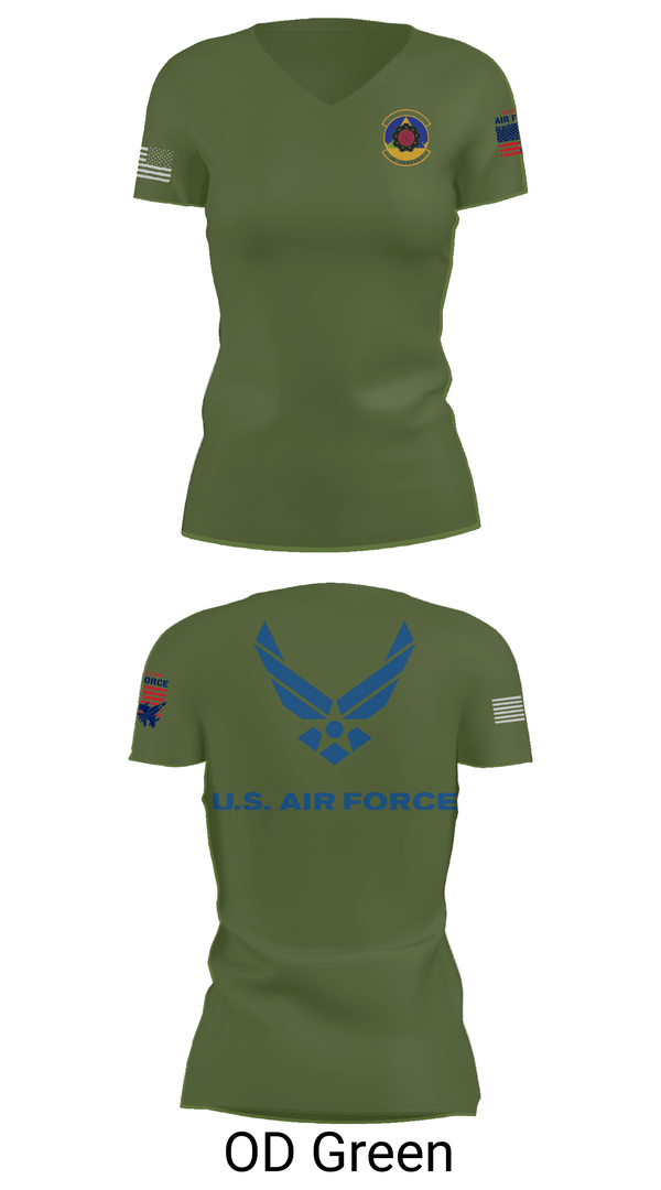 Womens Short Sleeve Vneck Shirt, 4th Component Maintenance Squadron, , Teamtime, Team time, sublimation, custom sports apparel, team uniforms, spirit wear, spiritwear, sports uniforms, custom shirts, team store, custom team store, fundraiser sports, apparel fundraiser