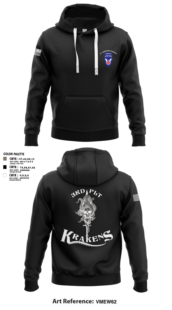 Hoodie, 3RD PLT95TH CBRN3rd plt, Army, Teamtime, Team time, sublimation, custom sports apparel, team uniforms, spirit wear, spiritwear, sports uniforms, custom shirts, team store, custom team store, fundraiser sports, apparel fundraiser