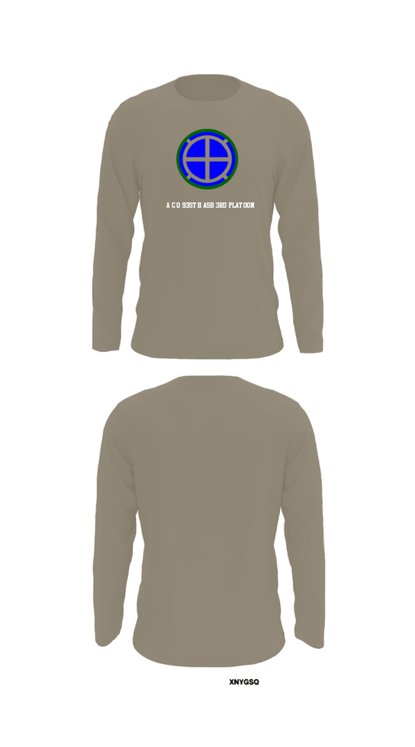 Long Sleeve Performance Shirt, A co 935th ASB 3rd Platoon, National Guard, Teamtime, Team time, sublimation, custom sports apparel, team uniforms, spirit wear, spiritwear, sports uniforms, custom shirts, team store, custom team store, fundraiser sports, apparel fundraiser