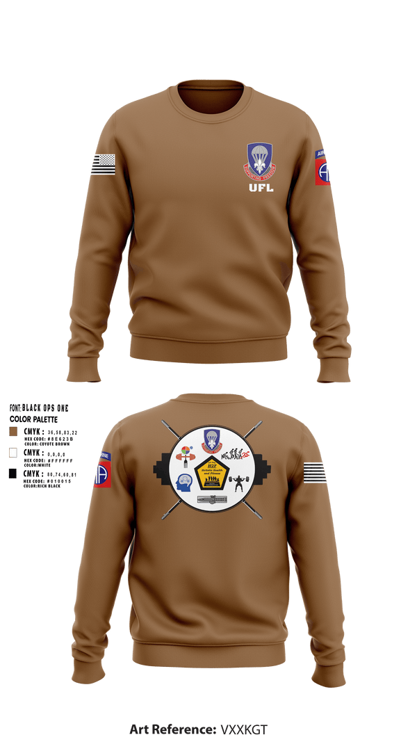 Crew Neck Sweatshirt, 82nd ADSB H2F, Army, Teamtime, Team time, sublimation, custom sports apparel, team uniforms, spirit wear, spiritwear, sports uniforms, custom shirts, team store, custom team store, fundraiser sports, apparel fundraiser