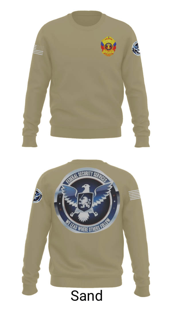 Crew Neck Sweatshirt, TS FEDERAL PRIVATE SECURITY & BODYGUARD, Police, Teamtime, Team time, sublimation, custom sports apparel, team uniforms, spirit wear, spiritwear, sports uniforms, custom shirts, team store, custom team store, fundraiser sports, apparel fundraiser
