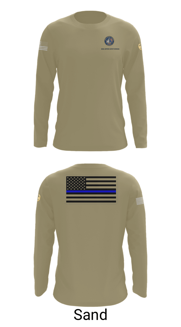 Long Sleeve Performance Shirt, NAVAL SUPPORT ACTIVITY BETHESDA SECURITY FORCES, Navy, Teamtime, Team time, sublimation, custom sports apparel, team uniforms, spirit wear, spiritwear, sports uniforms, custom shirts, team store, custom team store, fundraiser sports, apparel fundraiser