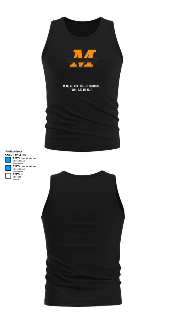 Tank Top, Malvern High School Volleyball, Women's Volleyball, Teamtime, Team time, sublimation, custom sports apparel, team uniforms, spirit wear, spiritwear, sports uniforms, custom shirts, team store, custom team store, fundraiser sports, apparel fundraiser