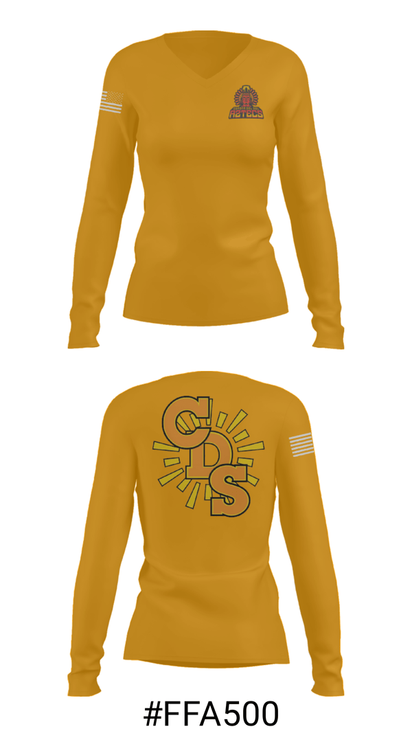 Women's Long Sleeve Vneck Shirt, Corona Del Sol High School Tennis, Tennis, Teamtime, Team time, sublimation, custom sports apparel, team uniforms, spirit wear, spiritwear, sports uniforms, custom shirts, team store, custom team store, fundraiser sports, apparel fundraiser