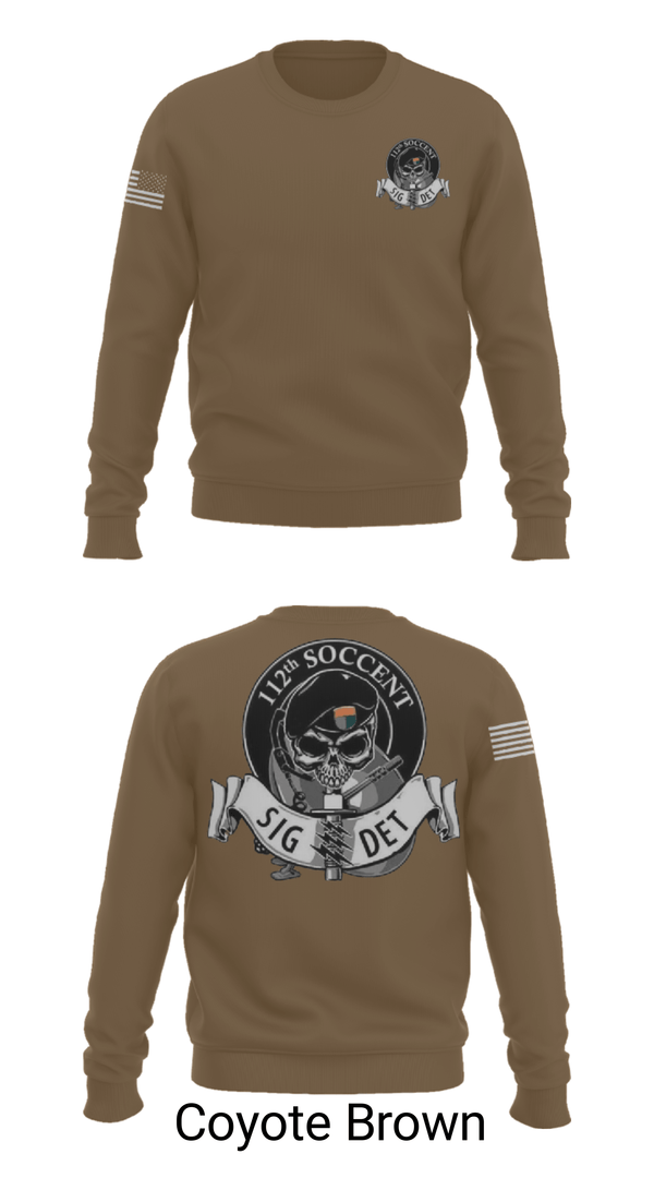 Crew Neck Sweatshirt, 112 SOCCENT SIGDET, Army, Teamtime, Team time, sublimation, custom sports apparel, team uniforms, spirit wear, spiritwear, sports uniforms, custom shirts, team store, custom team store, fundraiser sports, apparel fundraiser