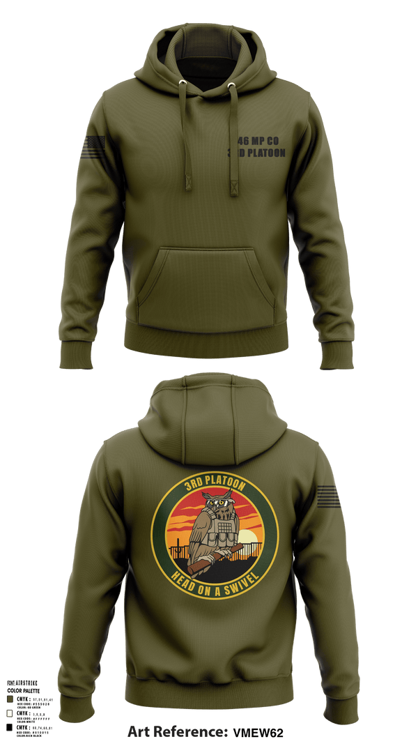 Hoodie, 346 MP CO 3rd Platoon, Army, Teamtime, Team time, sublimation, custom sports apparel, team uniforms, spirit wear, spiritwear, sports uniforms, custom shirts, team store, custom team store, fundraiser sports, apparel fundraiser