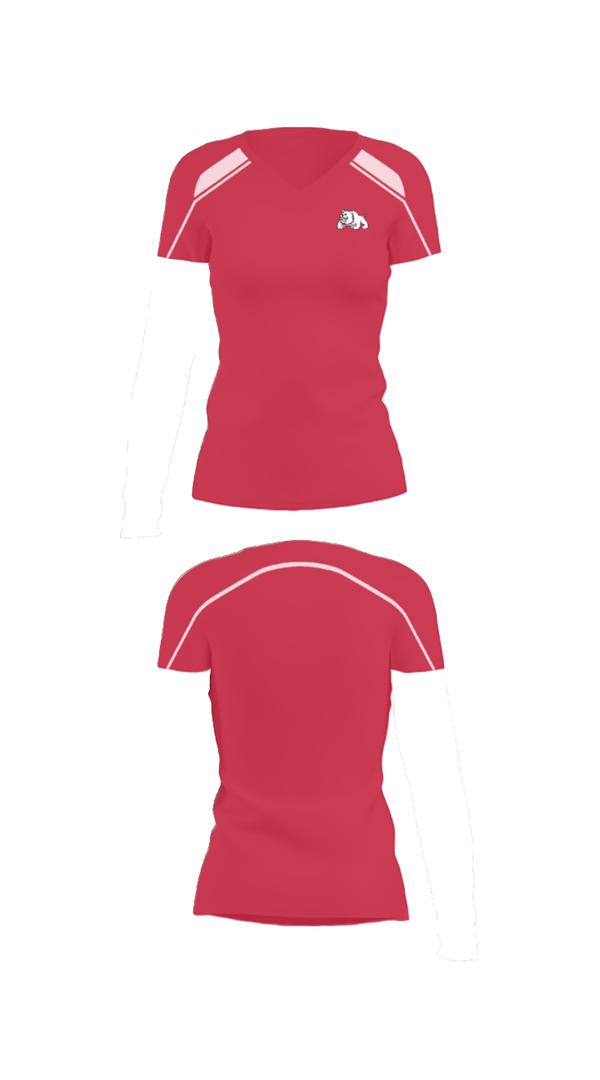 Women's Short Sleeve Vneck Shirt, Holmes Community College Softball, Softball, Teamtime, Team time, sublimation, custom sports apparel, team uniforms, spirit wear, spiritwear, sports uniforms, custom shirts, team store, custom team store, fundraiser sports, apparel fundraiser