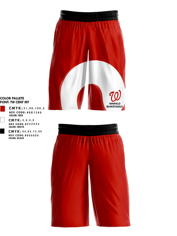 Mens Basketball Shorts, Winfield High School Basketball, Men's Basketball, Teamtime, Team time, sublimation, custom sports apparel, team uniforms, spirit wear, spiritwear, sports uniforms, custom shirts, team store, custom team store, fundraiser sports, apparel fundraiser