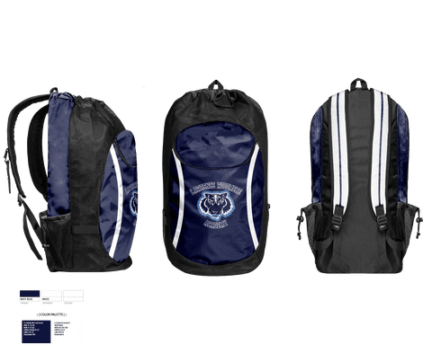 Gear Bag, Lawrence Woodmere Academy Volleyball, Women's Volleyball, Teamtime, Team time, sublimation, custom sports apparel, team uniforms, spirit wear, spiritwear, sports uniforms, custom shirts, team store, custom team store, fundraiser sports, apparel fundraiser