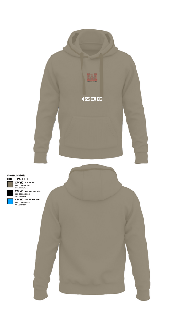 Hoodie, 465 EVCC, Army, Teamtime, Team time, sublimation, custom sports apparel, team uniforms, spirit wear, spiritwear, sports uniforms, custom shirts, team store, custom team store, fundraiser sports, apparel fundraiser