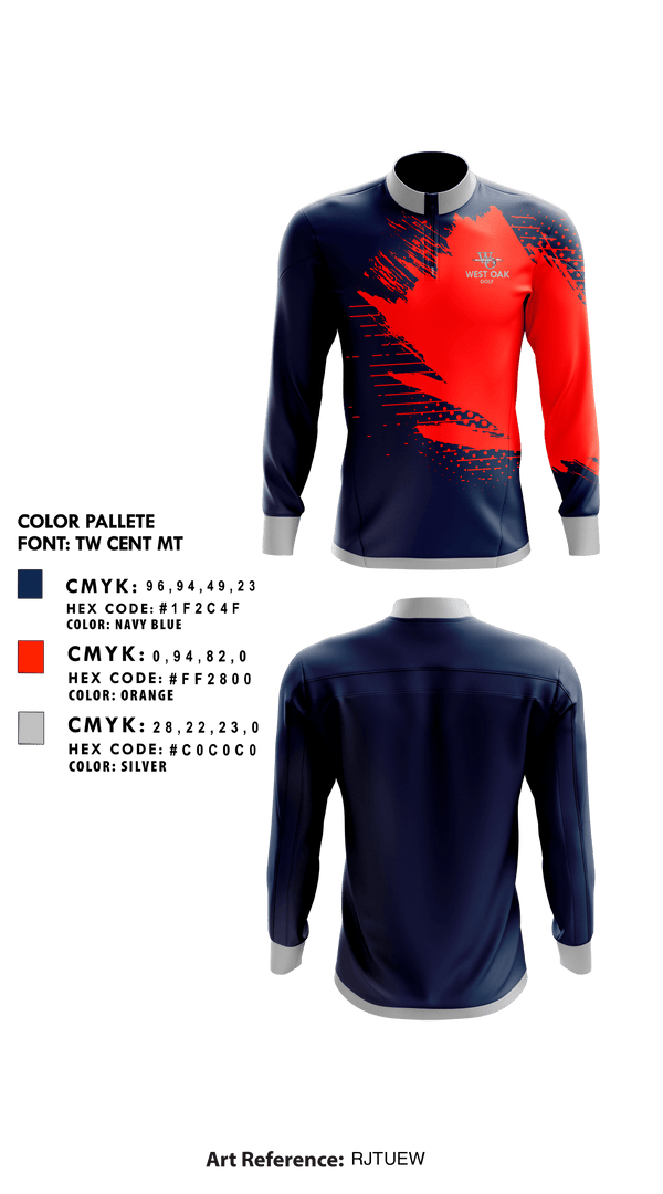 Quarter Zip Jacket, West Oak High School Golf, Golf, Teamtime, Team time, sublimation, custom sports apparel, team uniforms, spirit wear, spiritwear, sports uniforms, custom shirts, team store, custom team store, fundraiser sports, apparel fundraiser