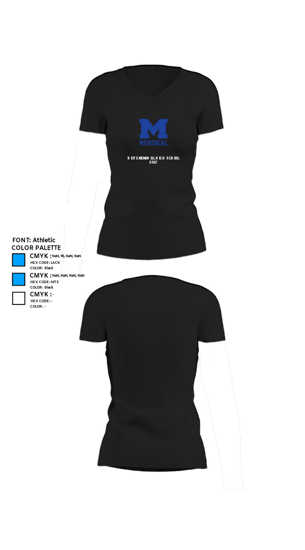 Womens Short Sleeve Vneck Shirt, Reitz Memorial High School Golf, Golf, Teamtime, Team time, sublimation, custom sports apparel, team uniforms, spirit wear, spiritwear, sports uniforms, custom shirts, team store, custom team store, fundraiser sports, apparel fundraiser