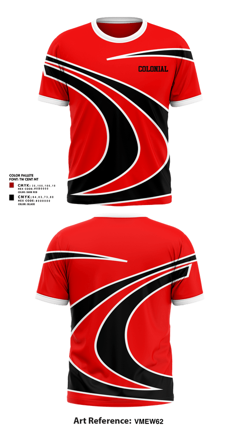 Short Sleeve Performance Shirt, Colonial, Men's Lacrosse, Teamtime, Team time, sublimation, custom sports apparel, team uniforms, spirit wear, spiritwear, sports uniforms, custom shirts, team store, custom team store, fundraiser sports, apparel fundraiser