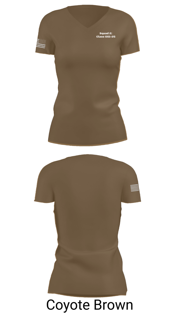 Womens Short Sleeve Vneck Shirt, Squad 2: Class 001-25, Army, Teamtime, Team time, sublimation, custom sports apparel, team uniforms, spirit wear, spiritwear, sports uniforms, custom shirts, team store, custom team store, fundraiser sports, apparel fundraiser