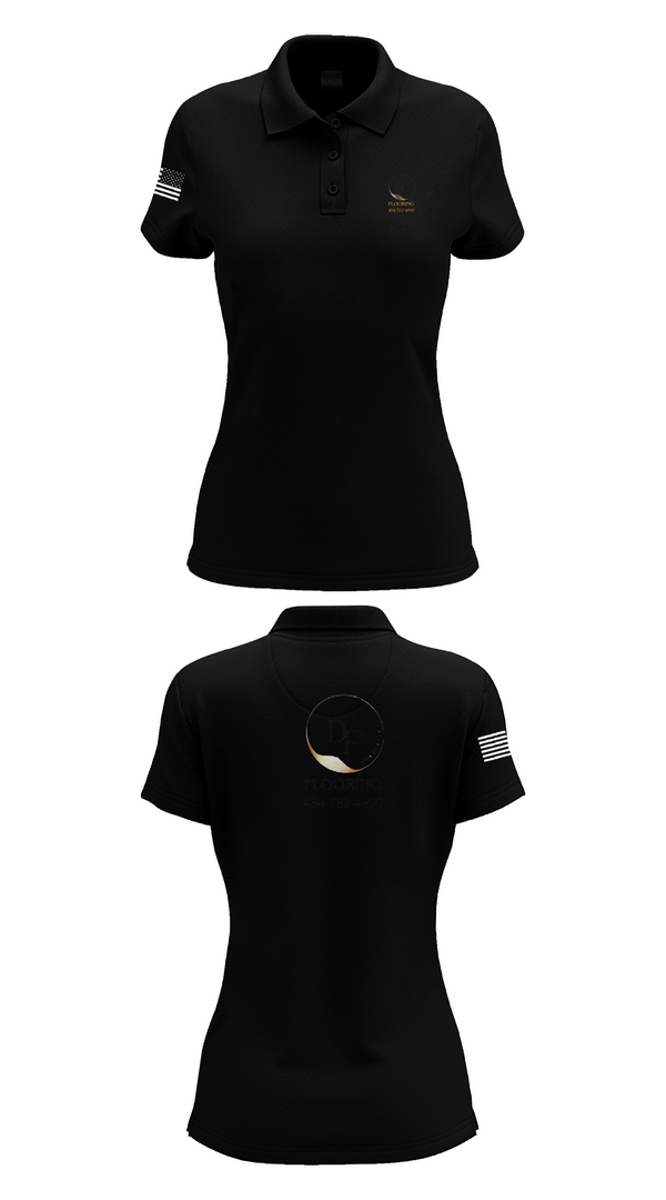 Womens Short Sleeve Performance Polo, DF EXQUISITE FLOORING, , Teamtime, Team time, sublimation, custom sports apparel, team uniforms, spirit wear, spiritwear, sports uniforms, custom shirts, team store, custom team store, fundraiser sports, apparel fundraiser