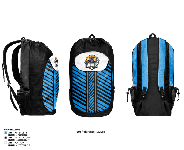 Gear Bag, Panthers, Men's Soccer, Teamtime, Team time, sublimation, custom sports apparel, team uniforms, spirit wear, spiritwear, sports uniforms, custom shirts, team store, custom team store, fundraiser sports, apparel fundraiser