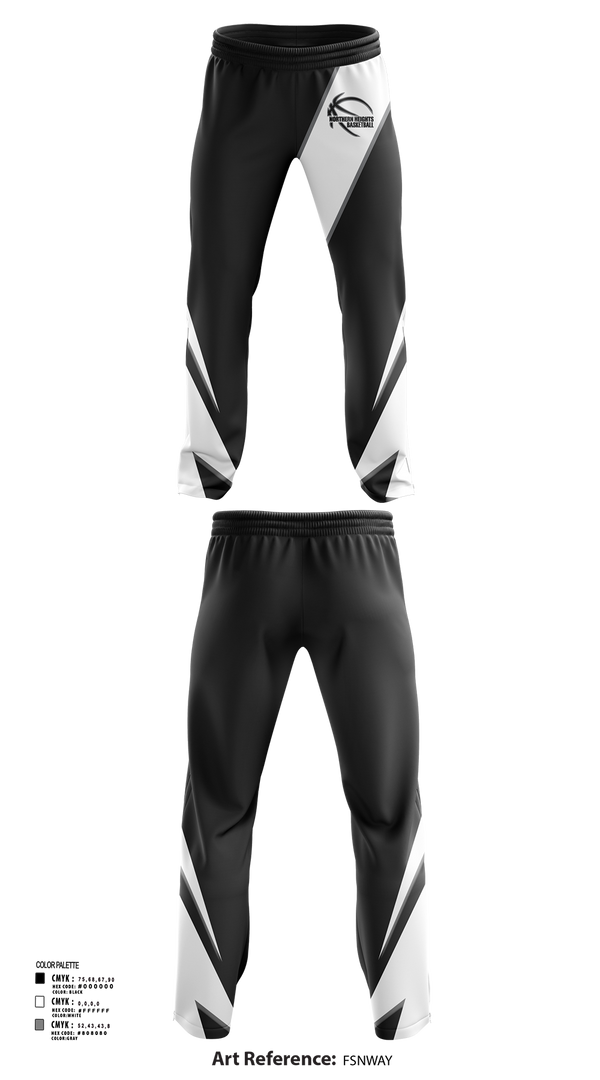 Sweatpants, Northern Heights High School Basketball, Men's Basketball, Teamtime, Team time, sublimation, custom sports apparel, team uniforms, spirit wear, spiritwear, sports uniforms, custom shirts, team store, custom team store, fundraiser sports, apparel fundraiser