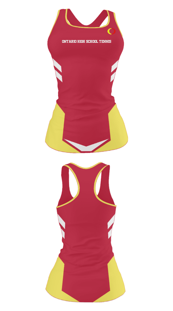 Tank Top, Ontario High School Tennis, Tennis, Teamtime, Team time, sublimation, custom sports apparel, team uniforms, spirit wear, spiritwear, sports uniforms, custom shirts, team store, custom team store, fundraiser sports, apparel fundraiser