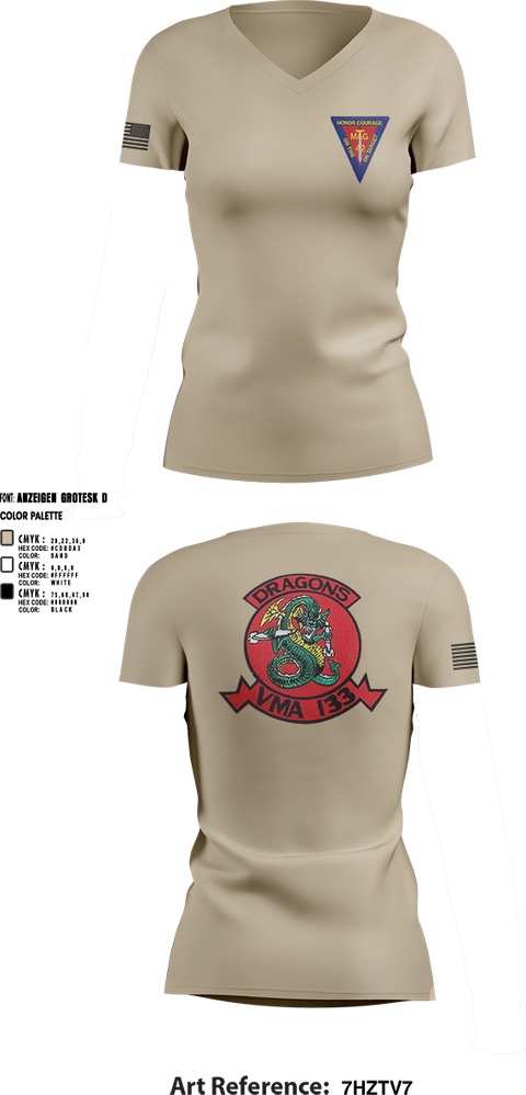 Womens Short Sleeve Vneck Shirt, MAG-42 VMA-133, , Teamtime, Team time, sublimation, custom sports apparel, team uniforms, spirit wear, spiritwear, sports uniforms, custom shirts, team store, custom team store, fundraiser sports, apparel fundraiser