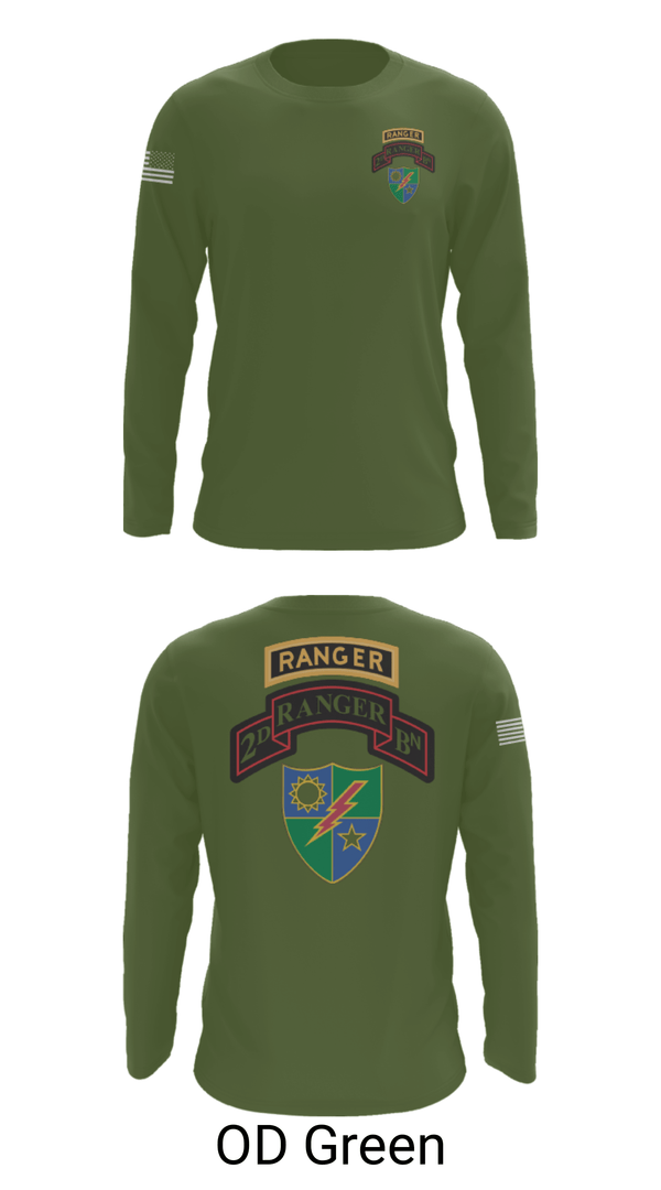 Long Sleeve Performance Shirt, 2nd Battalion 75th Ranger Regiment, , Teamtime, Team time, sublimation, custom sports apparel, team uniforms, spirit wear, spiritwear, sports uniforms, custom shirts, team store, custom team store, fundraiser sports, apparel fundraiser