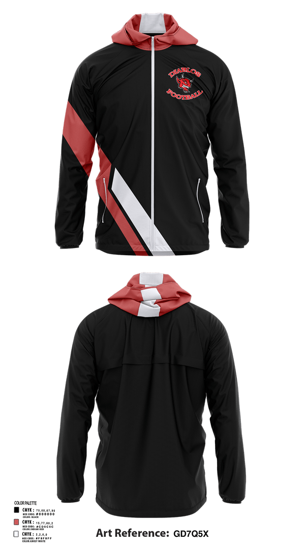 Windbreaker, Football Diablos, , Teamtime, Team time, sublimation, custom sports apparel, team uniforms, spirit wear, spiritwear, sports uniforms, custom shirts, team store, custom team store, fundraiser sports, apparel fundraiser