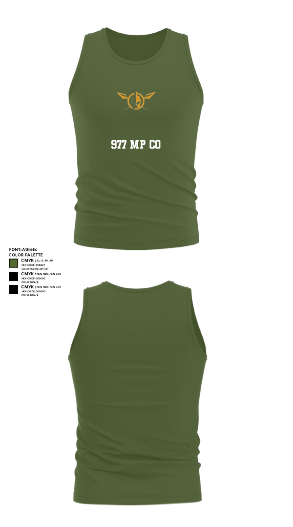 Tank Top, 977 MP CO, Army, Teamtime, Team time, sublimation, custom sports apparel, team uniforms, spirit wear, spiritwear, sports uniforms, custom shirts, team store, custom team store, fundraiser sports, apparel fundraiser