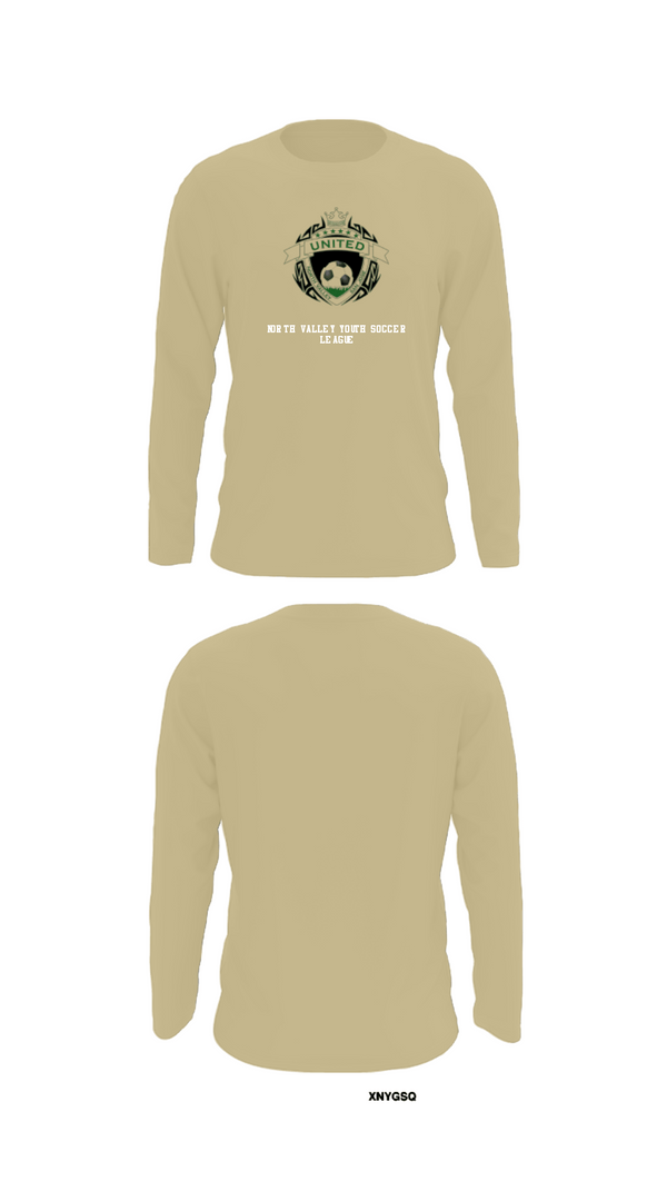 Long Sleeve Performance Shirt, North Valley Youth Soccer League, Men's Soccer, Teamtime, Team time, sublimation, custom sports apparel, team uniforms, spirit wear, spiritwear, sports uniforms, custom shirts, team store, custom team store, fundraiser sports, apparel fundraiser