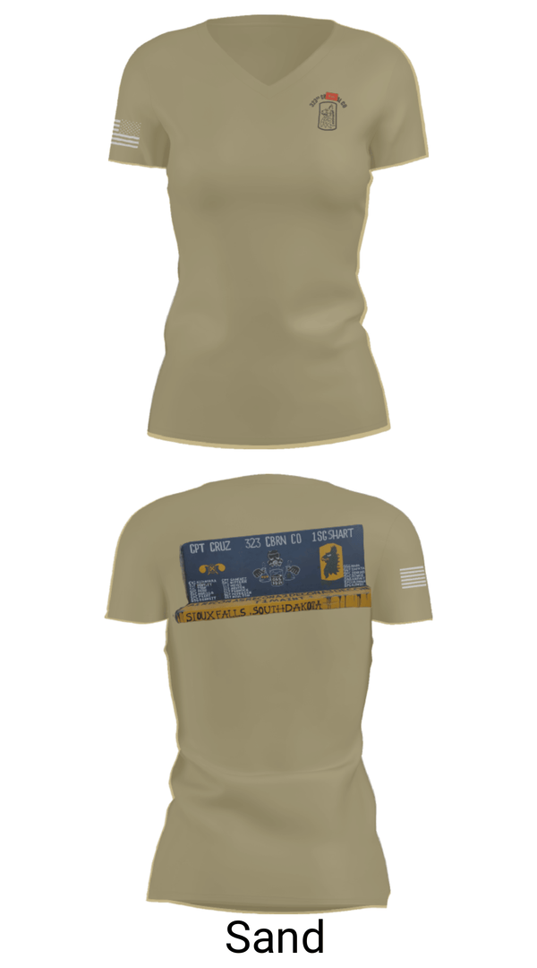 Women's Short Sleeve Vneck Shirt, 323 chem maint, Army, Teamtime, Team time, sublimation, custom sports apparel, team uniforms, spirit wear, spiritwear, sports uniforms, custom shirts, team store, custom team store, fundraiser sports, apparel fundraiser