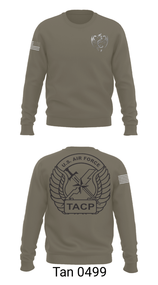 Crew Neck Sweatshirt, 18th Air Support Operations Group, Air Force, Teamtime, Team time, sublimation, custom sports apparel, team uniforms, spirit wear, spiritwear, sports uniforms, custom shirts, team store, custom team store, fundraiser sports, apparel fundraiser