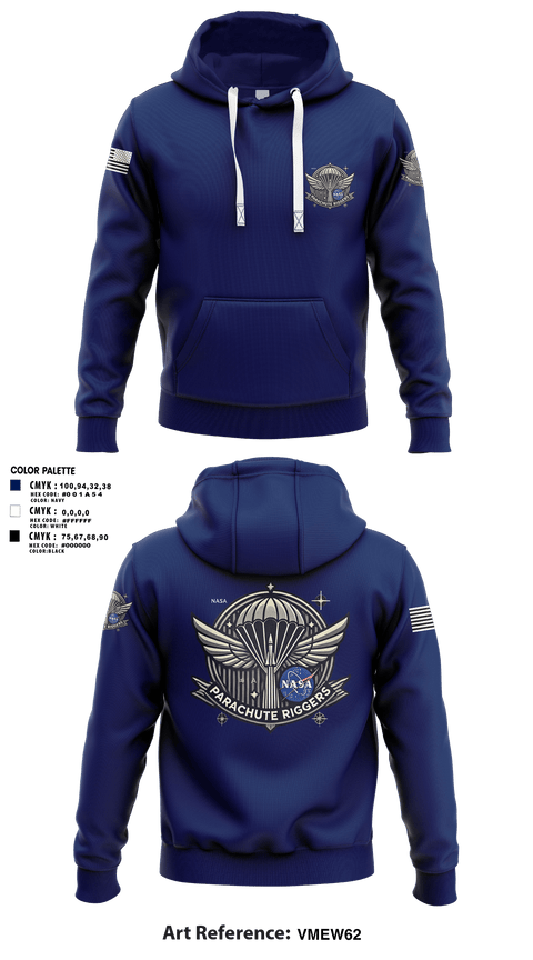 Hoodie, NASA PARACHUTE RIGGERS, , Teamtime, Team time, sublimation, custom sports apparel, team uniforms, spirit wear, spiritwear, sports uniforms, custom shirts, team store, custom team store, fundraiser sports, apparel fundraiser