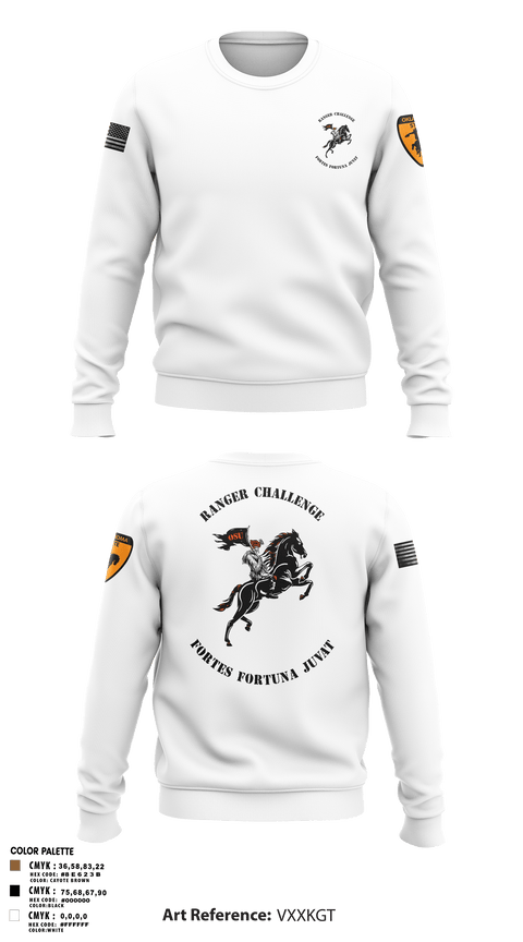 Crew Neck Sweatshirt, Ranger Challenge, , Teamtime, Team time, sublimation, custom sports apparel, team uniforms, spirit wear, spiritwear, sports uniforms, custom shirts, team store, custom team store, fundraiser sports, apparel fundraiser