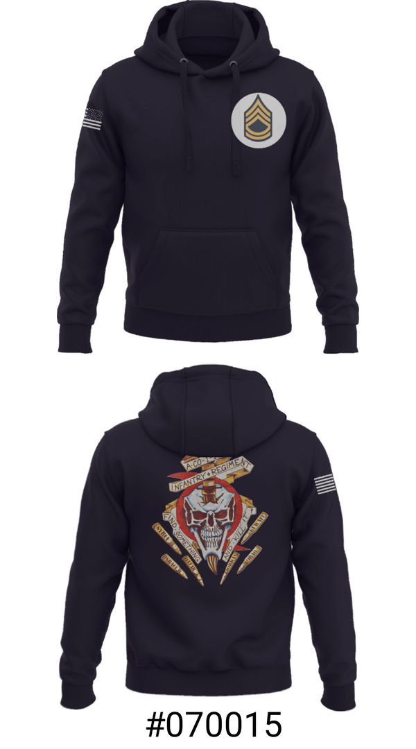 Hoodie, A Co 1/155 INF, Army, Teamtime, Team time, sublimation, custom sports apparel, team uniforms, spirit wear, spiritwear, sports uniforms, custom shirts, team store, custom team store, fundraiser sports, apparel fundraiser
