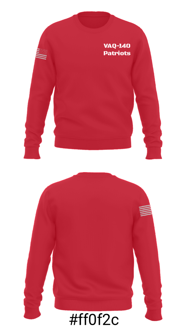 Crew Neck Sweatshirt, VAQ-140 Patriots, Navy, Teamtime, Team time, sublimation, custom sports apparel, team uniforms, spirit wear, spiritwear, sports uniforms, custom shirts, team store, custom team store, fundraiser sports, apparel fundraiser