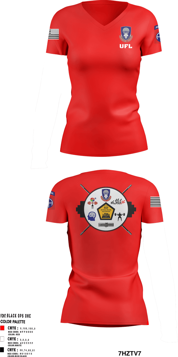 Womens Short Sleeve Vneck Shirt, 82nd ADSB H2F, Army, Teamtime, Team time, sublimation, custom sports apparel, team uniforms, spirit wear, spiritwear, sports uniforms, custom shirts, team store, custom team store, fundraiser sports, apparel fundraiser