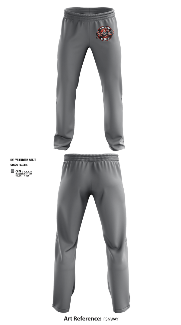Sweatpants, North West Bergen Passaic Basketball League, Men's Basketball, Teamtime, Team time, sublimation, custom sports apparel, team uniforms, spirit wear, spiritwear, sports uniforms, custom shirts, team store, custom team store, fundraiser sports, apparel fundraiser