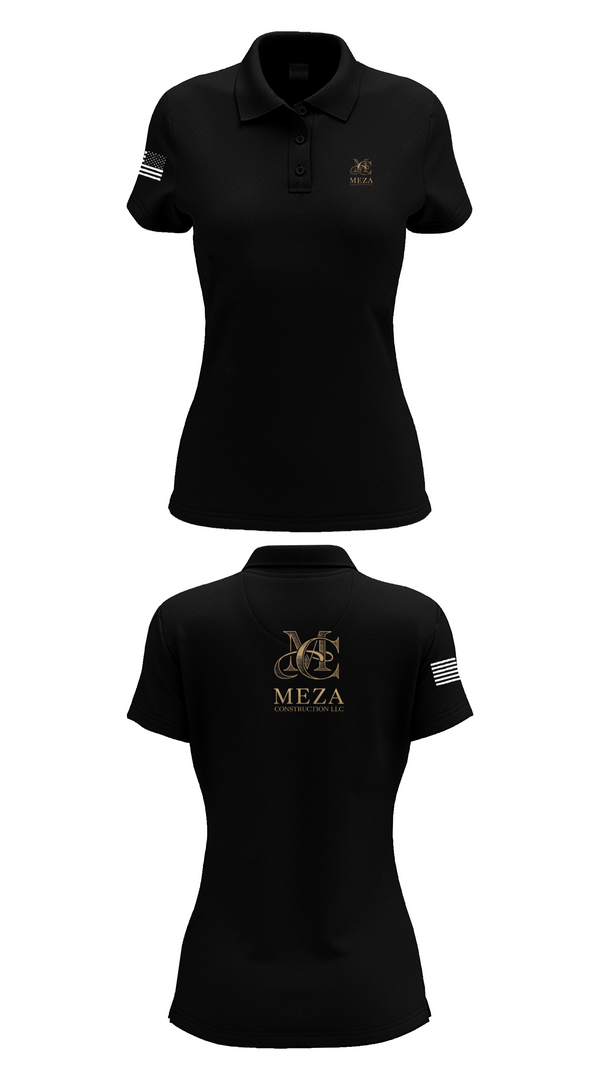 Womens Short Sleeve Performance Polo, Meza Construction LLC, , Teamtime, Team time, sublimation, custom sports apparel, team uniforms, spirit wear, spiritwear, sports uniforms, custom shirts, team store, custom team store, fundraiser sports, apparel fundraiser