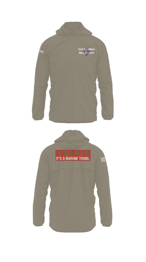 Windbreaker, 1st Marine Regiment, Marines, Teamtime, Team time, sublimation, custom sports apparel, team uniforms, spirit wear, spiritwear, sports uniforms, custom shirts, team store, custom team store, fundraiser sports, apparel fundraiser