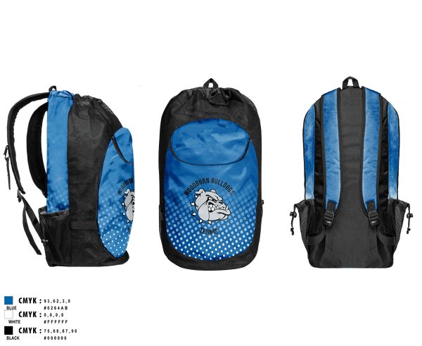 Gear Bag, Woodburn Bulldogs, Tennis, Teamtime, Team time, sublimation, custom sports apparel, team uniforms, spirit wear, spiritwear, sports uniforms, custom shirts, team store, custom team store, fundraiser sports, apparel fundraiser