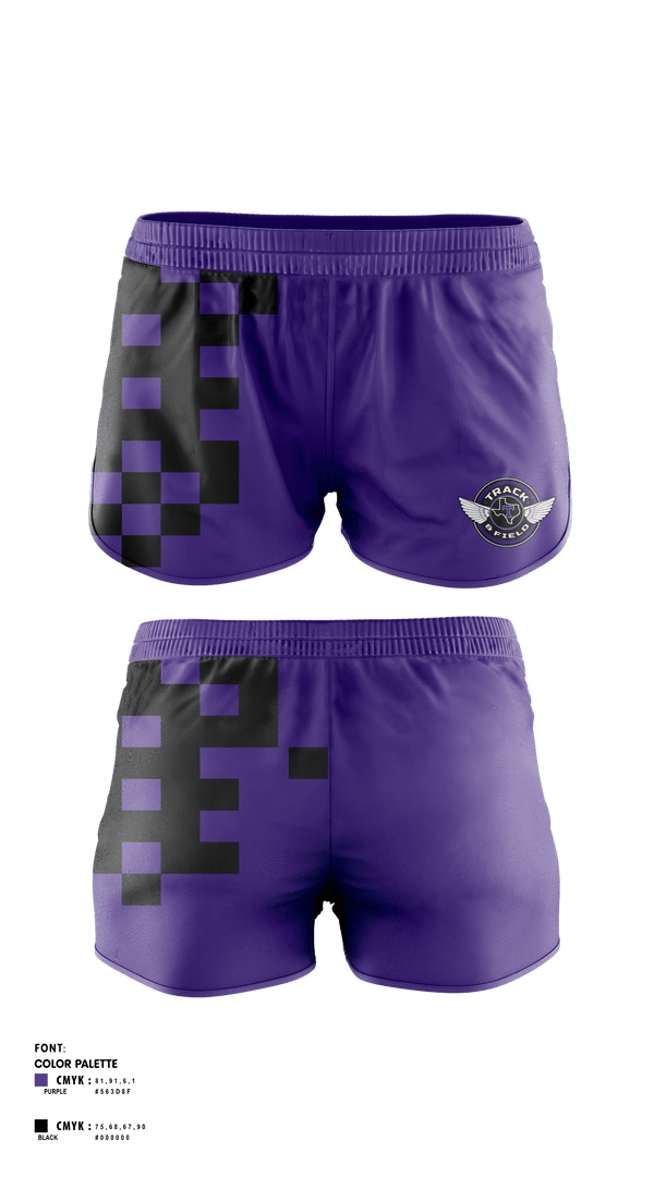 Womens Soccer Shorts, Throckmorton High School Track and Field, Track & Field, Teamtime, Team time, sublimation, custom sports apparel, team uniforms, spirit wear, spiritwear, sports uniforms, custom shirts, team store, custom team store, fundraiser sports, apparel fundraiser